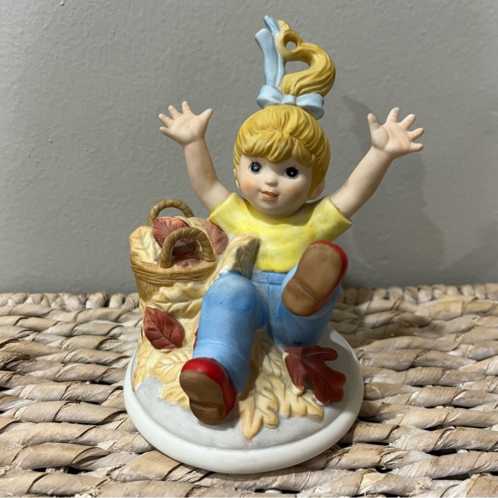 VTG Stanley Collectors 1987 Four Seasons‎ of Childhood "Whoops!" Autumn Enesco